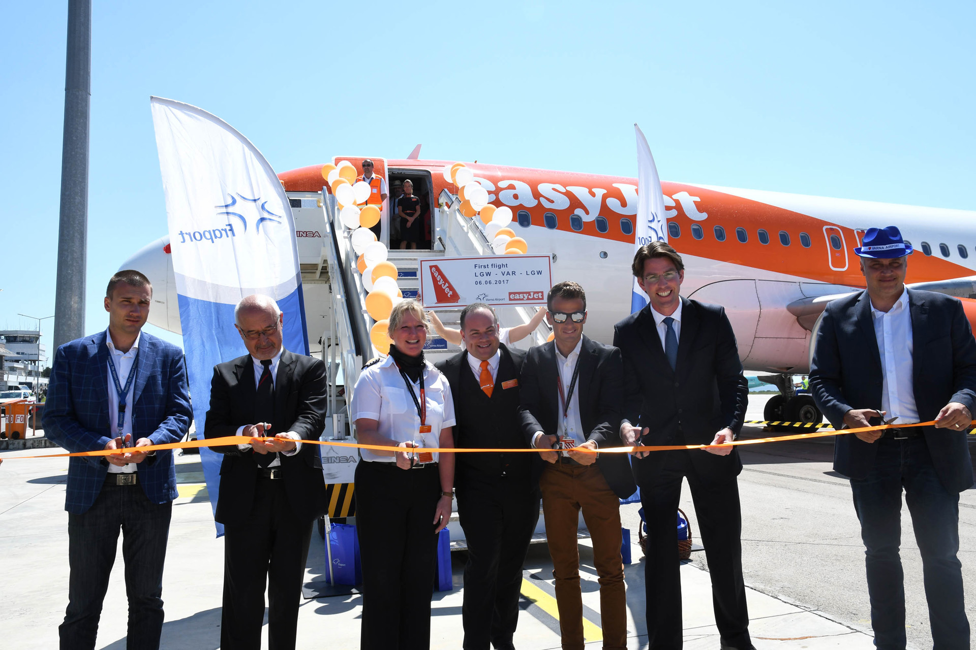 First Easyjet Тържествено откриване на първия полет на easyJet
